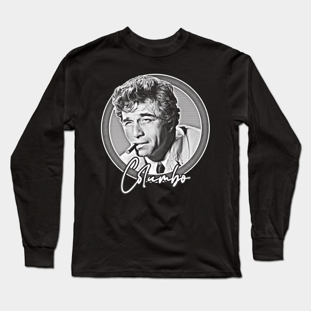 Columbo / Retro TV Fan Design Long Sleeve T-Shirt by DankFutura